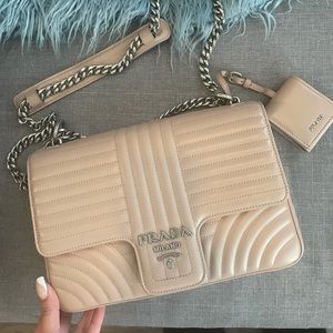 Prada Diagramme / Pattina Large Shoulder Bag
